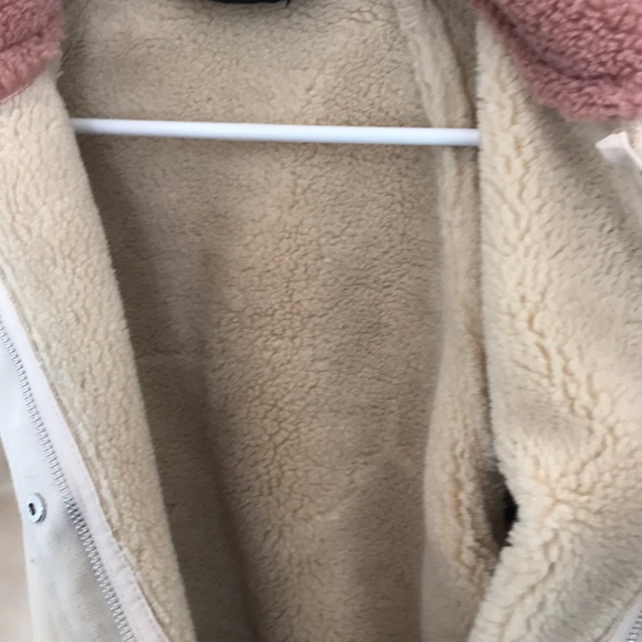 Mink Pink Beige/pink Suede Jacket - Picture 5 of 6